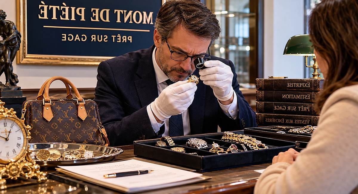 Merkhorloge in pand: garantie, factuur en schatting