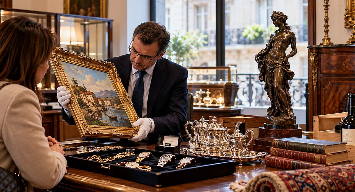 Antiquités, verrerie, objets de vitrine : emprunter sur l'art