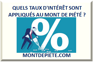 TAUX D’INTÉRÊT PRÊT SUR GAGE 2025